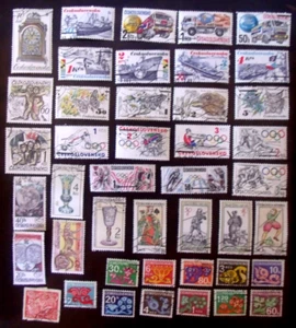 43 sellos de Checoslovaquia - Lote #653 camiones, barcos, Juegos Olímpicos y más - Imagen 1 de 1