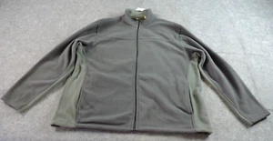 Cabelas Mens 2XL XXL Full Zip Fleece Jacket Colorblock Asphalt NWT - Picture 1 of 13