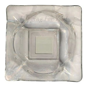 Vintage Anchor Hocking Clear Square Glass Ashtray 4' 5/8" inch Square - Picture 1 of 2