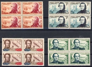 New Caledonia 1953 : 4x Good Set VF MNH Stamps in blocks - Catalog Value 232€ - Picture 1 of 1
