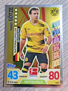 Match Attax Extra 17/18 - 547 - Mario Götze. Nationalspieler. Borussia Dortmund - Picture 1 of 1