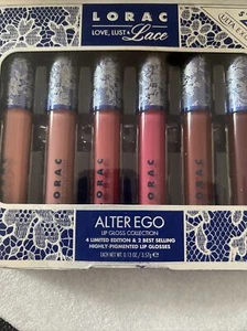 LORAC ALTER EGO LOVE, LUST & LACE LIP GLOSS SET of 6 ~ FULL Sizes, NIB!! - Picture 1 of 3