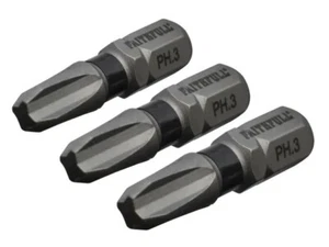 Faithfull Phillips Impact Screwdriver Bits PH3 x 25mm (Pack 3) FAISBPH325IM - Picture 1 of 4