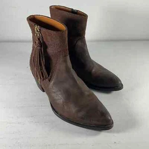 Ralph Lauren Brown Suede Side Zip Chelsea Ankle Boots Womens 6.5 - Picture 1 of 8