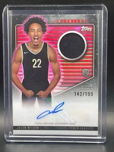 Jalen Wilson 2023-24 Topps Midnight RC Rookie Jersey 142/199 AUTO #RJA-JW - Imagen 1 de 2