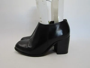 H by HUDSON Mujer Talla 39 EUR Negro Cuero Cremallera Tobillo Moda Botas Botín - Imagen 1 de 11