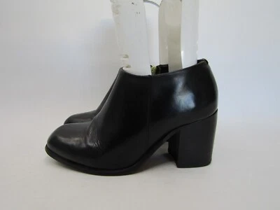 H by HUDSON Mujer Talla 39 EUR Negro Cuero Cremallera Tobillo Moda Botas Botín Foto 1 de 4