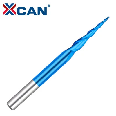 XCAN VHM Kugelkopffräser Konische Fräser für Oberfräse R0.5-R2.0 2 Zähne Fräser - Bild 1 von 4