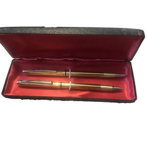 Juego de bolígrafos y lápices Guernsey Everglide vintage con estuche original - Imagen 1 de 4