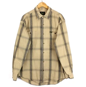 Camisa para hombre WRANGLER talla M ajuste regular marrón algodón bolsillos e... - Imagen 1 de 7