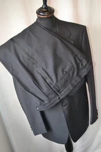 Vintage St Michae black tuxedo evening dinner 2 piece suit 42" W 38 L 31 revival - Picture 1 of 14