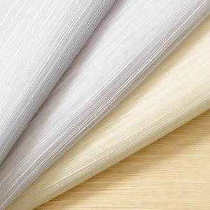 Basidia Striped Slubbed Sheer Mesh Dobby - 122" By The Yard - Picture 1 of 5