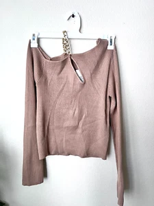 And Now This Womens  Brown Ribbed Top S  - Picture 1 of 7