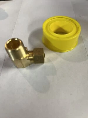 1/2" Tube OD Compression x 3/8" Male Npt Elbow Fitting Adapter Gas Water HVAC - Image 1 of 2