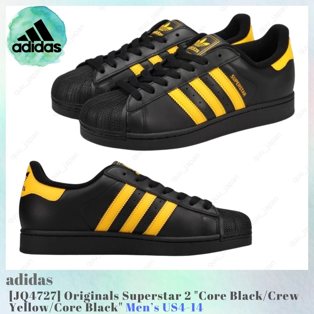 Mens Adidas Adidas Superstar Black Yellow Adidas Originals