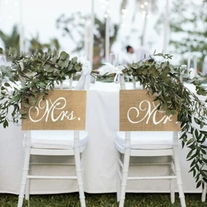 Mr & Mrs Platz Hochzeit Banner Standesamt Brautpaar Paar Love Herz Vintage Love - Bild 1 von 3