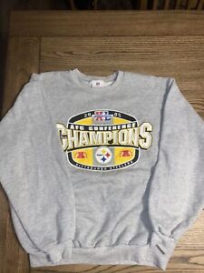 PITTSBURGH STEELERS 2005   Sweatshirt Crew Neck XL NFL AFC CHAMPIONSHIP RARE