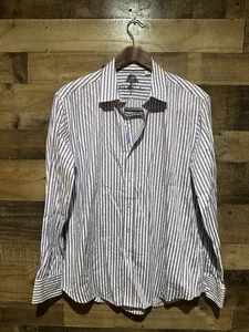 Robert Graham Langarm Medium Lila Classic Fit Streifen - Bild 1 von 2