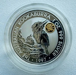 Australia Perth Mint 1997 Kookaburra Dragon Privy Mark Silver Coin 1oz - Picture 1 of 5