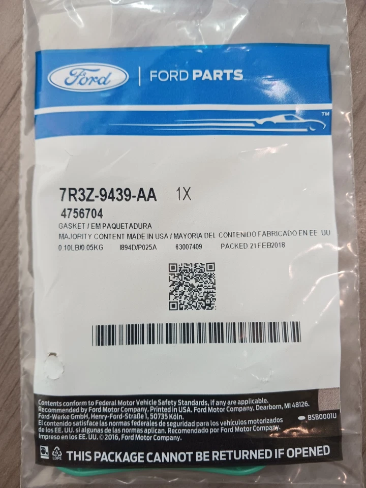 Junta colector de admisión de motor izquierda Ford OEM 07-08 Explorer Sport Trac 7R3Z9439AA Foto 1 de 1