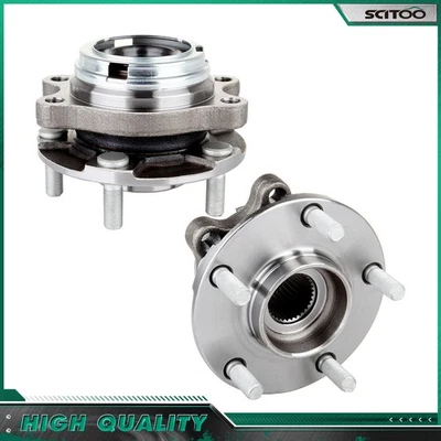 Conjunto de buje de cojinete de rueda delantera 2 X para Nissan Murano 2009-2016 2017 5 tacos Foto 1 de 4