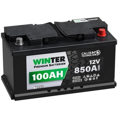 Autobatterie 100Ah 12V WINTER PREMIUM Starter Batterie statt 95Ah 88Ah 90Ah 92Ah - Bild 1 von 4