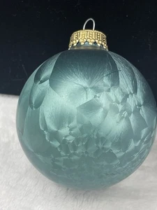 6 türkis türkis türkis gefiedert Optik Glas Weihnachtsschmuck Krebs Schmuck goldfarben - Bild 1 von 17