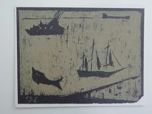 KEITH PURSER WOOD CUT 2004 6 X 7 ¾ INCH EX ERIC WATSON COLLECTION - Picture 1 of 12
