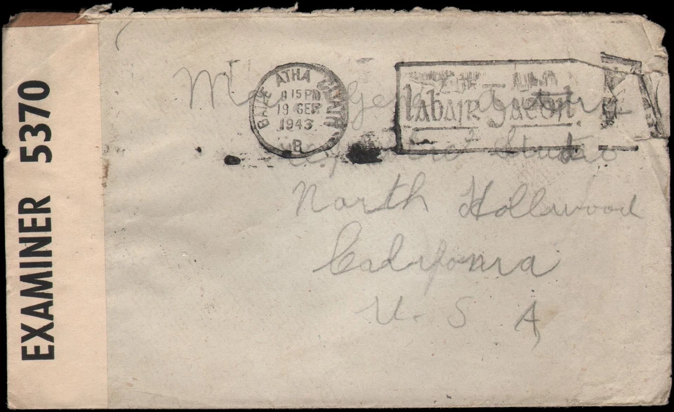 Baile Atha Cliath (Dublín) al actor Gene Autry, Hollywood CA, 1943, censurado Foto 1 de 1