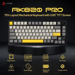 Teclado mecánico para juegos Ak820/Ak820Pro Bluetooth 5.1/inalámbrico/con cable C personalizado - Imagen 1 de 24