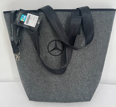 NWT Mercedes-Benz Grey Large Shopper Bag Tote Handbag Purse with Logo Lineard - Image 1 of 4