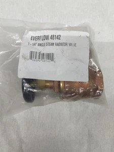 Everflow (48142) 1- 1/4" Angle Steam Radiator Valve, Cast Brass, New - Picture 1 of 6
