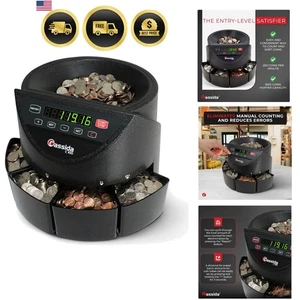 Contador clasificador electrónico de monedas pantalla LED de 7 dígitos conteo rápido 250 monedas como mínimo - Imagen 1 de 8