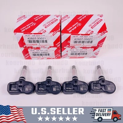 4PCS TPMS Genuine 42607-33021 OEM PMV-107J For Lexus Scion Tire Pressure Sensor - Image 1 of 4