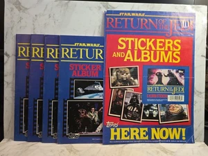 4x 1983 Topps Star Wars Return of the Jedi Sticker Album + Very Rare Sell Sheet - Picture 1 of 4