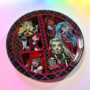 Vassoio da portata rotondo in plastica 13" Monster High vintage decorazione festa - Foto 1 di 7