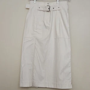 Falda midi 3.1 Phillip Lim con cinturón de algodón con cremallera lateral talla 4 para mujer - Imagen 1 de 8