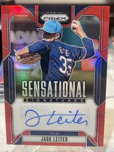 Jack Leiter 2025 Prizm Red Prizm Auto Sensational Signatures SSP/99!  - Imagen 1 de 2