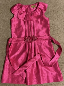 Nicole Miller Kids Dress Size 10 Pink Sleeveless Fit & Flare Tie Back - Picture 1 of 9
