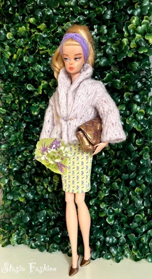 OOAK 1:6  Dress/Cardi/Shoes/Bag etc. for Barbie, Poppy Parker Misaki - Image 1 of 4