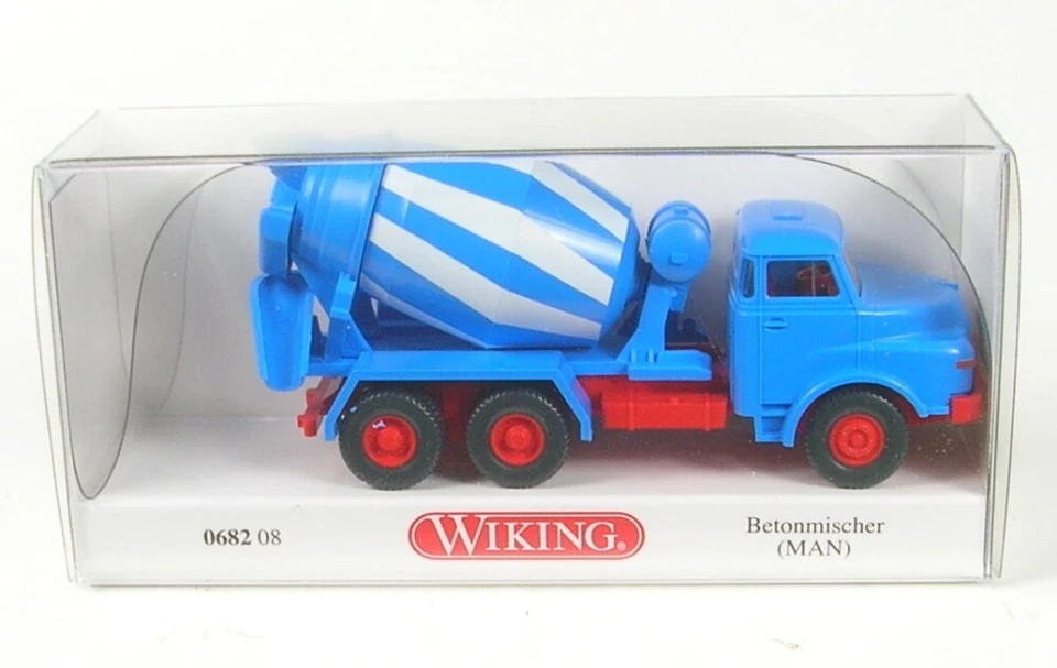 MAN Betoniere Blu/Bianco (1969-1994) 1:87 Wiking - Immagine 1 di 1
