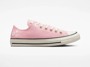Nuevas Zapatillas bajas Converse All Star Chuck Taylor Ox rosa margarita bordadas para mujer - Imagen 1 de 8