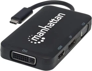 Manhattan USB-C 4-in-1 Audio/Video Converter 4K HDMI/DP - Picture 1 of 1