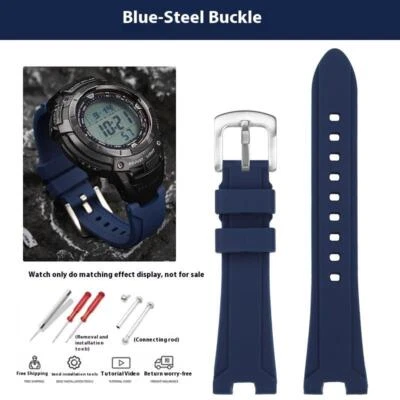 Correa de reloj deportiva de muesca modificada 22-12 mm para Casio Protrek PRG-80YT Foto 1 de 4