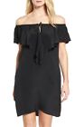 NEW Kobi Halperin Lani Off the Shoulder Silk Dress in Black - Size S  #D2246