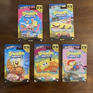 Hot Wheels SpongeBob 25th Anniversary Complete Set Of 5 NIP - Picture 1 of 7