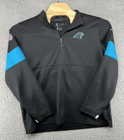 Nike Carolina Panthers On-Field Performance 1/4 Zip Pullover Jacket Men’s L Cover