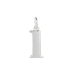 BRAND NEW UNWRITTEN SILVER PLATED LETTER "L" INITIAL CHARM DROP 0.60" NWT - Picture 1 of 5