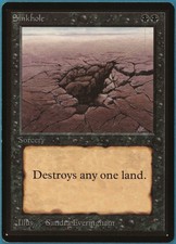 Sinkhole Beta MINT Black Common MAGIC THE GATHERING CARD (ID# 235971) ABUGames
