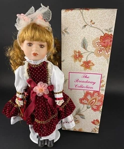 Vintage The Broadway Collection Porcelain Doll 17" Size w/ COA, Stand and Box - Picture 1 of 12
